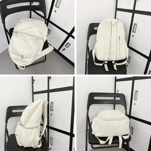 Vista 9 de Mochila estética, bonita mochila de pana, suministros escolares, bolsa para computadora portátil para adolescentes, niñas, mujeres, estudiantes