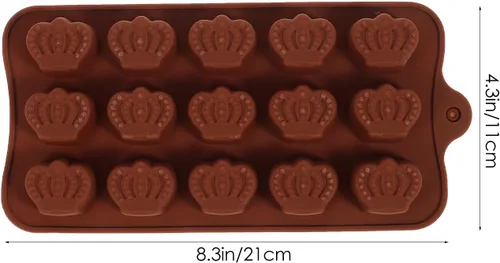 Vista 5 de Cabilock 2 moldes de silicona para dulces, moldes de chocolate, moldes de corona, moldes de gomitas, molde de silicona para hornear, bandeja