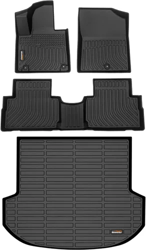 Vista 54 de Alfombrillas para todo tipo de clima y forro de carga para Volkswagen Atlas 2018-2026 (asientos de 6 pasajeros), juego completo de 3 filas