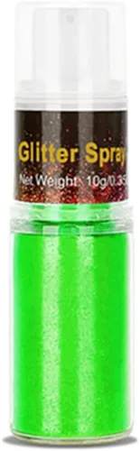 Vista 13 de Go Ho - Aerosol de purpurina para cabello y cuerpo, aerosol de purpurina en polvo seco azul para ropa, polvo de purpurina suelto para festivales