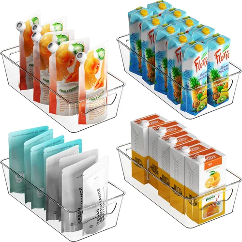Vista 8 de Simple Houseware Organizador de latas de cocina transparente para gabinete/despensa/refrigerador/congelador/refrigerador para gabinete, despensa