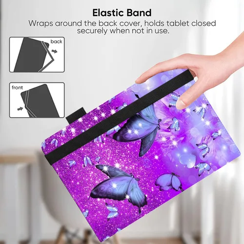 Vista 3 de Funda universal para tablet Android de 7 y 8 pulgadas, delgada, plegable, para todas las tabletas con pantalla táctil de 7 a 8.5 pulgadas