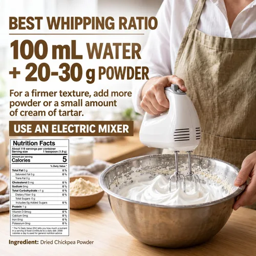 Vista 2 de Aquafaba Powder 8 oz - Reemplazo de huevo vegano para hornear