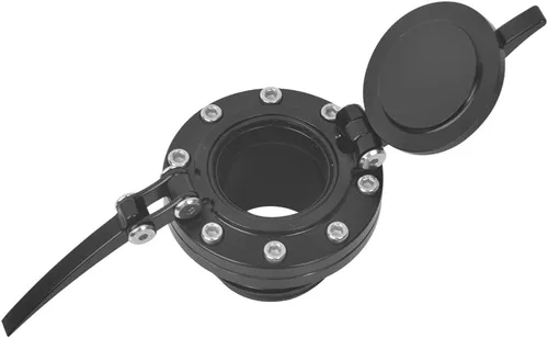 Vista 9 de Tapa de tanque de combustible de liberación rápida en negro para motocicleta, para Harley Sportster XL 1200 883 X48 Dyna Touring 1996 y posteriores
