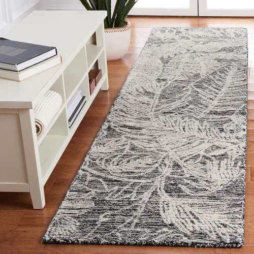 Vista 19 de SAFAVIEH Metro Collection - Alfombra de pasillo de 2 pies 3 pulgadas x 9 pies, beige y marfil, lana botánica hecha a mano, ideal para zonas de alto