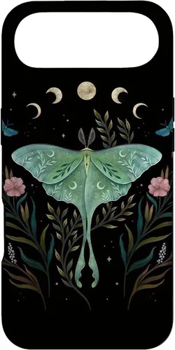 Vista 26 de Funda estética Witchy Luna Moth Flower Floral Moon Phases para iPhone 12 mini