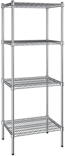 Vista 241 de Kit de 4 estantes de epoxi verde NSF de 21 x 72 pulgadas con postes de 86 pulgadas, estantería de almacenamiento resistente, kit de estantería
