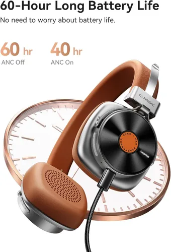 Vista 7 de 1MORE Auriculares inalámbricos clásicos HQ36, audio de alta resolución Marrón