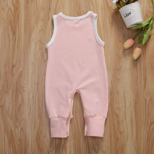 Vista 23 de Mameluco básico de una pieza de color sólido para bebés y niñas