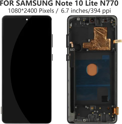Vista 2 de OLED - Pantalla de repuesto para Samsung Galaxy Note 10 Lite con marco para Samsung Note 10 Lite N770F N770F/DS, pantalla LCD, pantalla táctil
