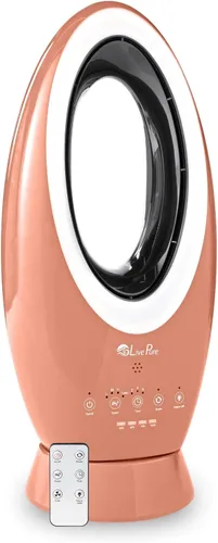 Vista 10 de LivePure Ventilador recargable para interiores y exteriores, verde azulado