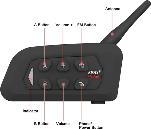 Vista 5 de MIMIRACLE Auriculares de árbitro, sistema de comunicación de árbitro tipo C con auriculares, intercomunicador Bluetooth de emparejamiento simple
