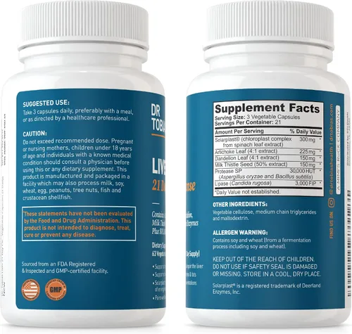 Vista 9 de Dr. Tobias Multivitamínico y limpieza hepática para adultos 21 días para hombres y mujeres, apoya la energía, la inmunidad y la limpieza del hígado