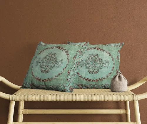 Vista 5 de TurkishRug - Kingdom 2 Pack Pattern Handmade Kilim Cushion Cover Ethnic Pattern Farmhouse Soft Pillow Cover Washable Printed Home Dekor Decorations