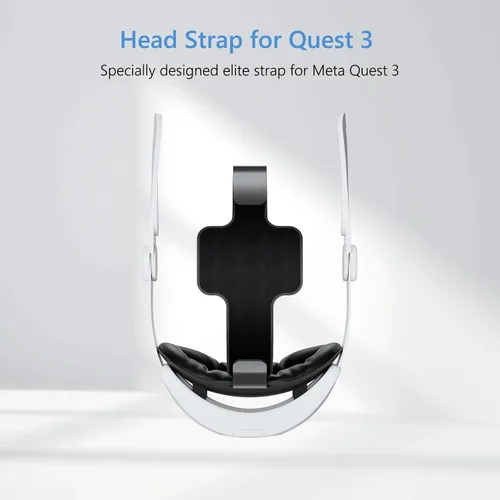 Vista 5 de Upgraded Head Strap Compatible with 2023 Oculus Quest 3, Elite Strap for Meta Quest 3, One Click Stretch and Retract Design, VR Headset Accessories
