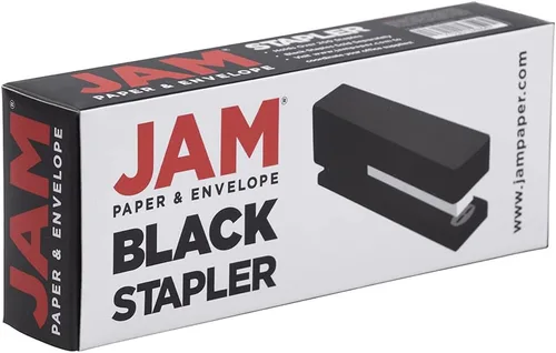 Vista 5 de JAM PAPER Engrapadora moderna para escritorio, color negro, se vende individualmente