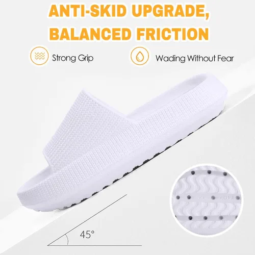 Vista 3 de Sandalias de nube para niños, niñas, niños, pantuflas de ducha y baño, cómodas pantuflas antideslizantes de suela gruesa para verano, zapatos
