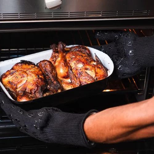 Vista 3 de Guantes para horno Grill Armor – Guantes resistentes al calor de 932 °F, al fuego y a los cortes para barbacoa, parrilla, cocina, asado, horneado