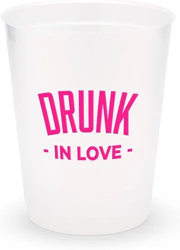 Vista 14 de WEDDINGSTAR Vasos personalizados de plástico esmerilado para fiestas, Aloha Beaches - Juego de 8