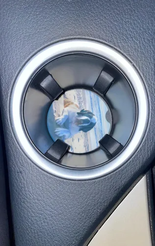 Vista 5 de Posavasos personalizados para automóvil, para portavasos de automóvil, añade tu imagen, texto, logotipo, absorbente con agarre en la punta