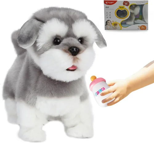 Vista 10 de CU-MATE Juguetes eléctricos de peluche para perros de 12 pulgadas, juguete electrónico de peluche para perro, robot interactivo, juguete interactivo