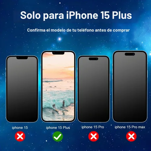 Vista 9 de Funda impermeable para iPhone 15 Plus, protector de pantalla integrado, a prueba de golpes, a prueba de nieve, a prueba de polvo, funda protectora