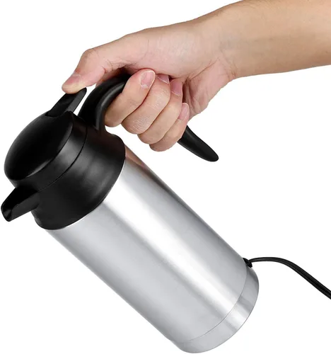 Vista 7 de Hervidor eléctrico para coche, hervidor eléctrico de acero inoxidable de 12 V, 25.4 fl oz, taza de calefacción de coche, taza de café, taza