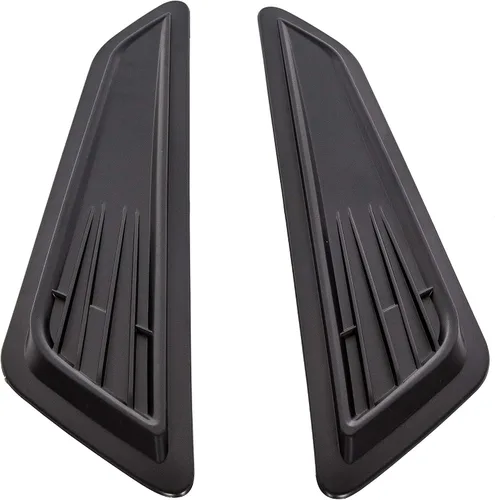 Vista 5 de KUAFU Cubiertas de ventilación para capó, panel decorativo de entrada de aire, 2 piezas, color negro, compatible con Chevy Camaro 1LT 2LT RS