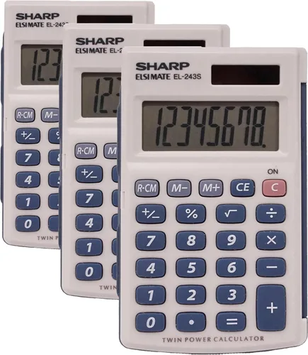 Vista 7 de Sharp Calculadoras EL-243SB Calculadora de bolsillo de 8 dígitos