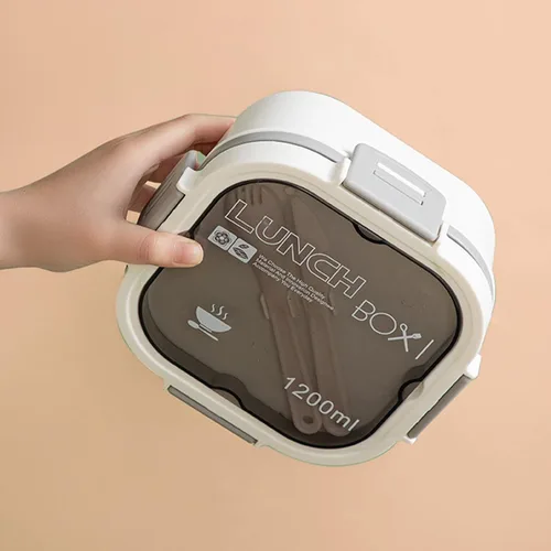 Vista 3 de Lonchera sellada para ensalada, contenedor de plástico para ensalada, para microondas, ensalada, lonchera, contenedor para aderezos de ensalada