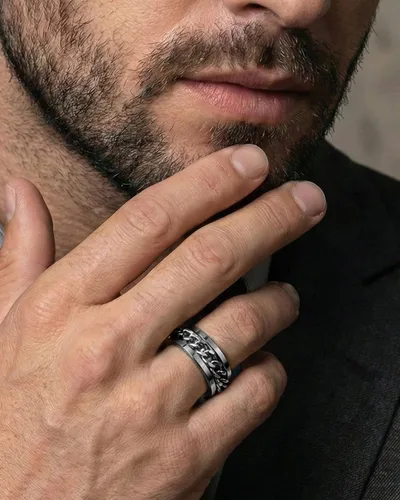 Vista 39 de King Ring 8mm Spinner Ring – Fidget Ring for Men & Women – Designed in USA