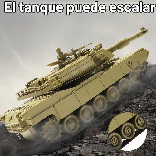Vista 8 de RC Tank, US M1A2 Abrams - Juguete militar con control remoto