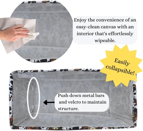 Vista 290 de NGIL Bolsa de comestibles reutilizable extra grande plegable de gran tamaño para comestibles, almacenamiento, picnic, playa, Estampado