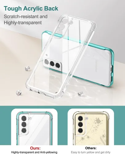 Vista 4 de SURITCH Funda transparente para Samsung Galaxy S21+ Plus de 6.7 pulgadas (solo protector de pantalla), [protector de pantalla integrado] carcasa