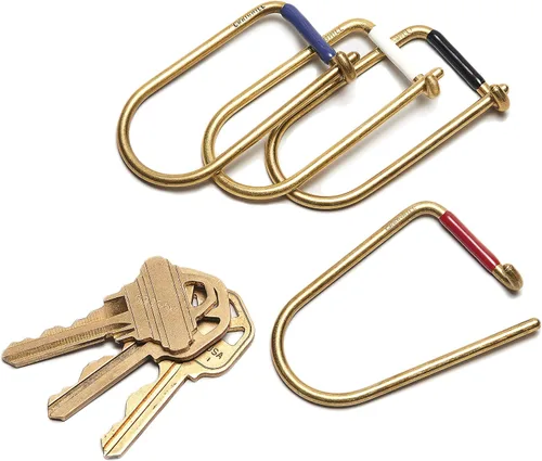 Vista 2 de Craighill Wilson Keyring - 2" Carabiner Keychain Clip, Key Ring for Car Keys, Lightweight, D Ring Key Organizer