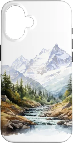 Vista 28 de Funda para iPhone 11 Pro acuarela montañas paisaje