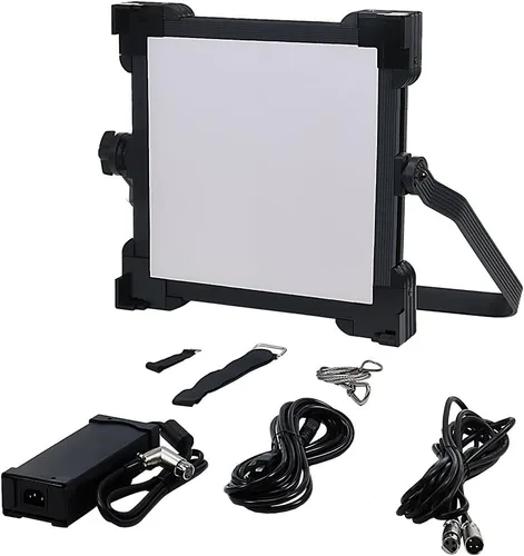Vista 2 de Fotodiox Pro Factor 1x1 V-2000ASVL - Luz de estudio bicolor regulable – Ultra-brillante, profesional, de doble color, luz LED regulable