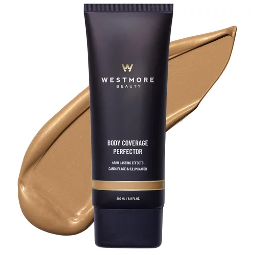 Vista 18 de Westmore Beauty Perfector de cobertura corporal – Maquillaje impermeable para piernas y cuerpo/bronceador para mujeres – El mejor maquillaje