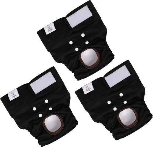 Vista 25 de CuteBone - Pañales para perras, paquete de 3 unidades para perritos, talla XS, D14XS