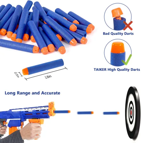 Vista 6 de Paquete de 2 chalecos tácticos para niños, juego de pistolas Nerf N-Strike Elite Series Wars con dardos de repuesto, clips de recarga, bolsa