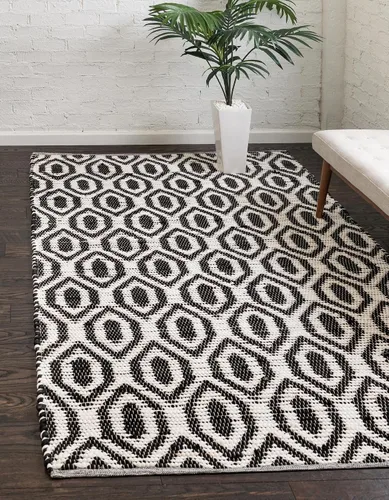 Vista 15 de Unique Loom Chindi Jute Collection - Alfombra de área (1 pies 2 pulgadas x 6 pies 1 pulgada, camino de mesa, azul marino)