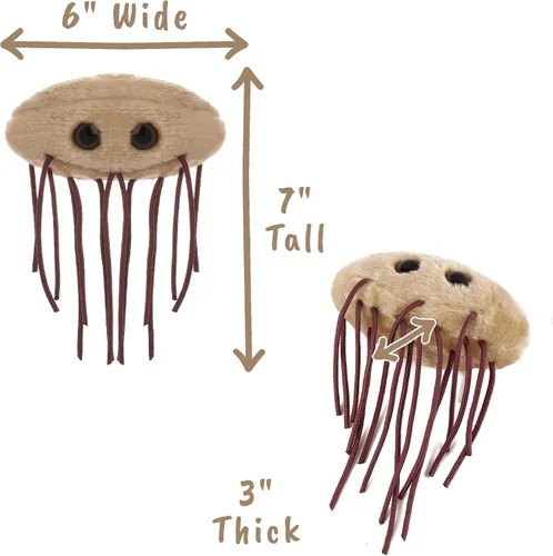 Vista 4 de Giant Microbes peluche de tejido suave en forma de E. Coli (escherichia Coli)