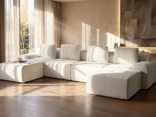 Vista 28 de Sofá de nube de gran tamaño en forma de U de 122 pulgadas, cómodos sofás modulares sin hueso para sala de estar, sofá modular con respaldo alto