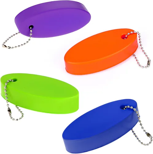 Vista 11 de Floating Keychain for Boat Keys, 4 Pack Waterproof Key Rings Pendant Azul/Verde/Naranja/Negro