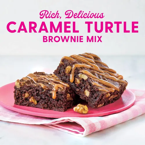 Vista 4 de Duncan Hines Mezcla para Brownies, Sabor a Caramelo y Tortuga, 16.7 oz.