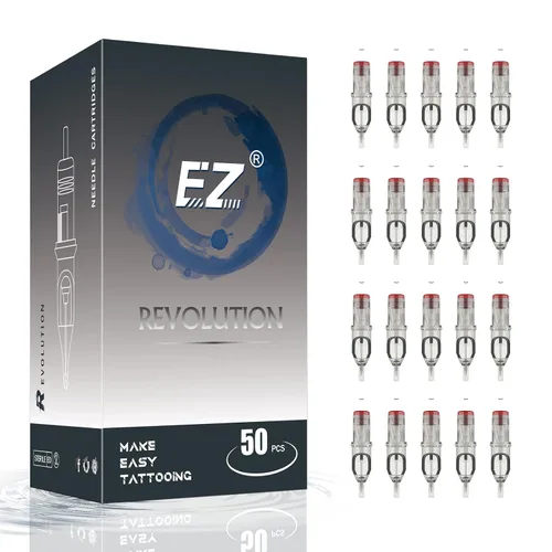 Vista 8 de EZ - 50 agujas de cartucho de tatuaje surtidas #12 (3RL 7RL 7RS 7M1 9RM) Cartuchos de aguja de tatuaje estándar para tatuar suministros de máquina