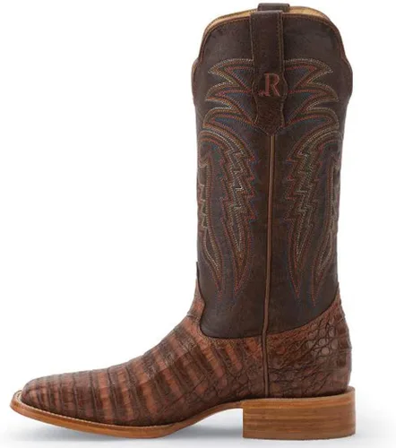 Vista 3 de R. Watson SQ Toe Caiman Belly - Bota de coñac RW2503-2