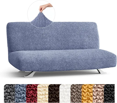 Vista 17 de PAULATO BY GA.I.CO. Funda elástica para sofá de futón de 1 pieza, funda bielástica para sofá cama sin brazos, protector de muebles, lavable a