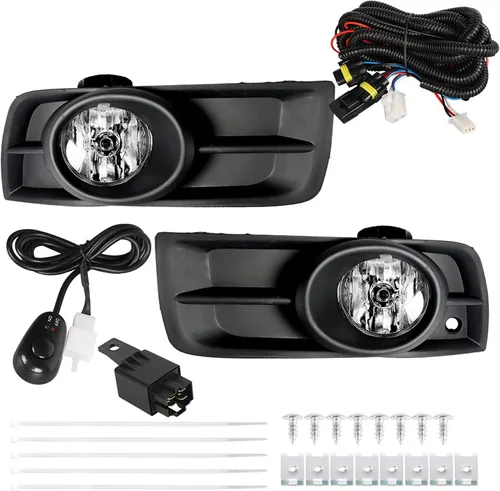 Vista 7 de munirater Paquete de 2 luces antiniebla para parachoques delantero con bombillas e interruptor de cableado de repuesto para Cruze 2010-2014