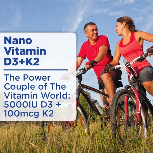 Vista 4 de Nanoceutical Solutions Nano Vitamina D3+K2 Partículas líquidas nanosizadas Absorción rápida Formulación potente de 5000 UI – 1 onza Sin OMG